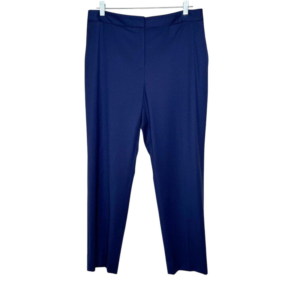Argent Slim Ankle Trouser in Seasonless Wool Navy Size 10 - Picture 3 of 14